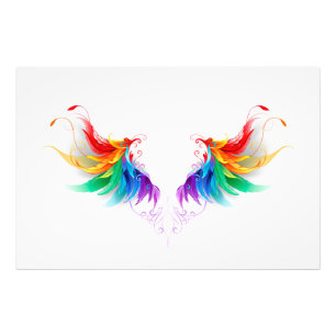 Fluffy Rainbow Wings Photo Print