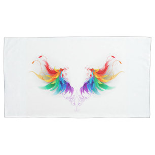 Fluffy Rainbow Wings Pillowcase