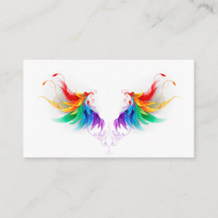 Fluffy Rainbow Wings Place Card