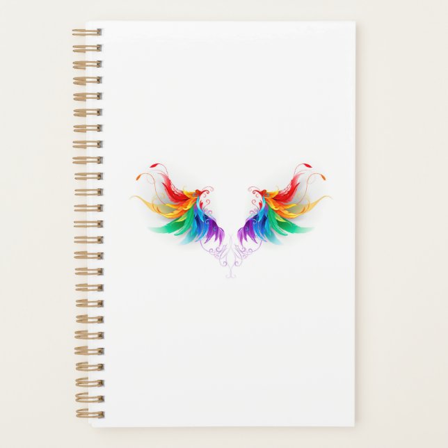 Fluffy Rainbow Wings Planner (Front)