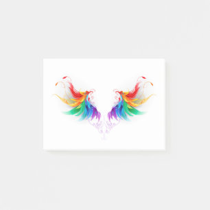 Fluffy Rainbow Wings Post-it Notes