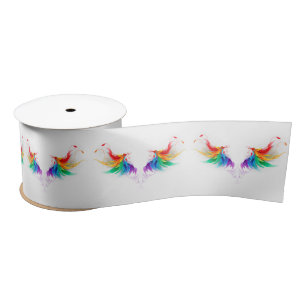 Fluffy Rainbow Wings Satin Ribbon