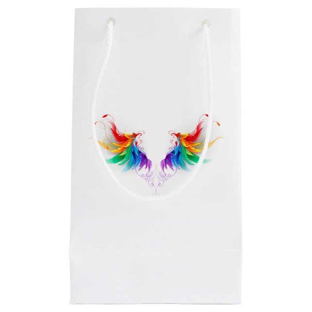 Fluffy Rainbow Wings Small Gift Bag (Front)
