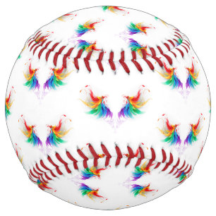 Fluffy Rainbow Wings Softball