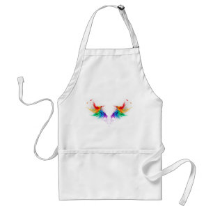 Fluffy Rainbow Wings Standard Apron