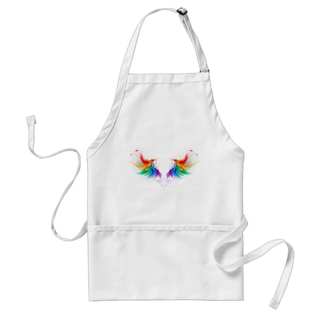 Fluffy Rainbow Wings Standard Apron (Front)