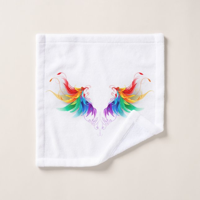Fluffy Rainbow Wings Wash Cloth (Wash Cloth)