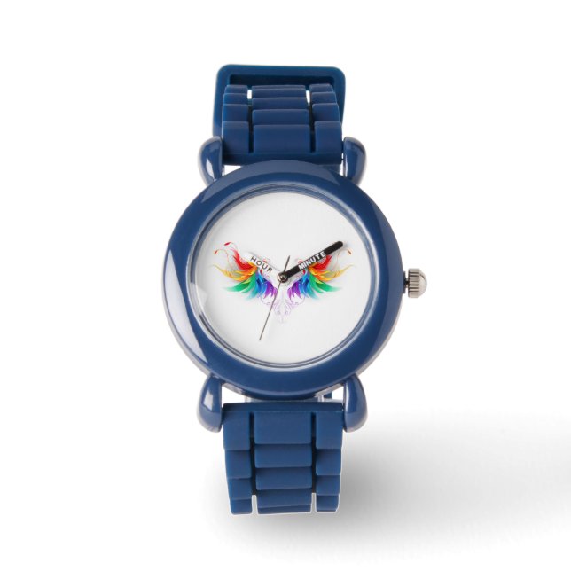Fluffy Rainbow Wings Watch (Front)