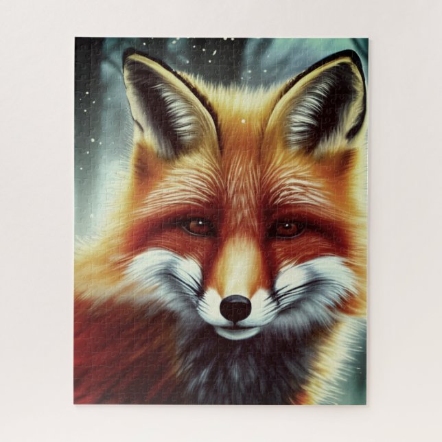 Fluffy Red Fox Portrait Jigsaw Puzzle (Vertical)