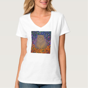 Fluffy Rock Hyrax Wildflower Garden Illustration T-Shirt