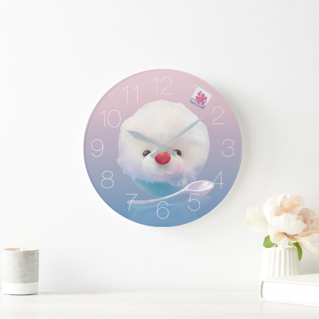 Fluffy Shaved Ice Large Clock (Home)