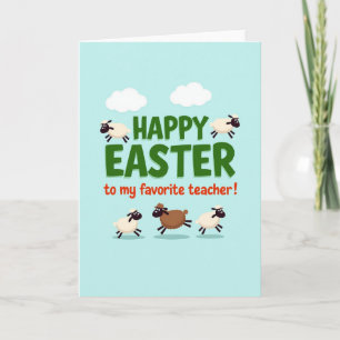 Fluffy Sheep Easter Card