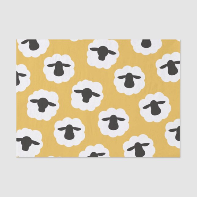 Fluffy Sheep Fibre Love Crafts {Any Colour} Tissue Paper (Front)