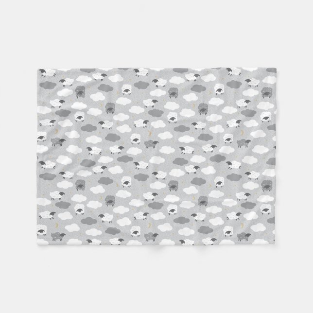 Fluffy Sheep Fleece Blanket (Front (Horizontal))