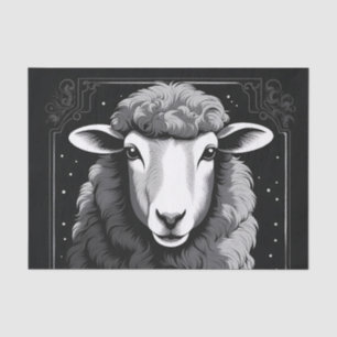 Fluffy Sheep Portrait Tissue Paper