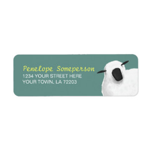 Fluffy Sheep Return Address Labels