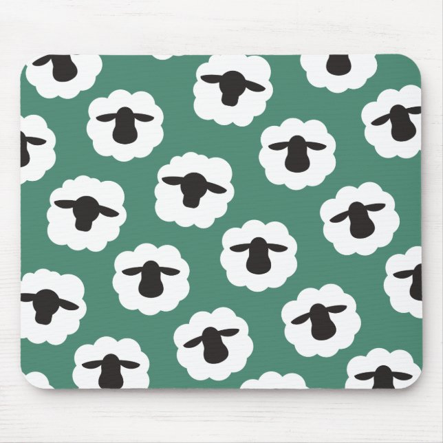 Fluffy Sheep • Yarn Love Crafts Mouse Mat (Front)