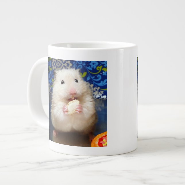 Fluffy Syrian Hamster Kokolinka Large Coffee Mug (Front Left)