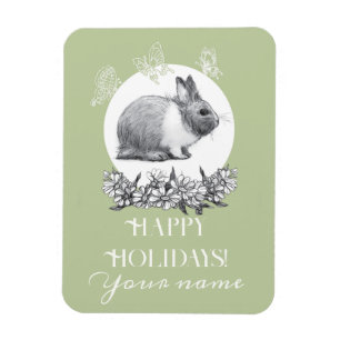 Fluffy the rabbit Magnet