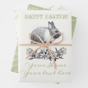 Fluffy the rabbit Wrapping Paper Sheet