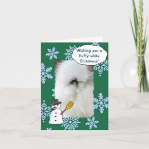 Fluffy White Christmas Holiday Card