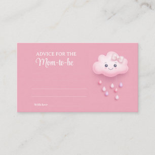 Fluffy white cloud Advice for the mum-to-be Enclosure Card