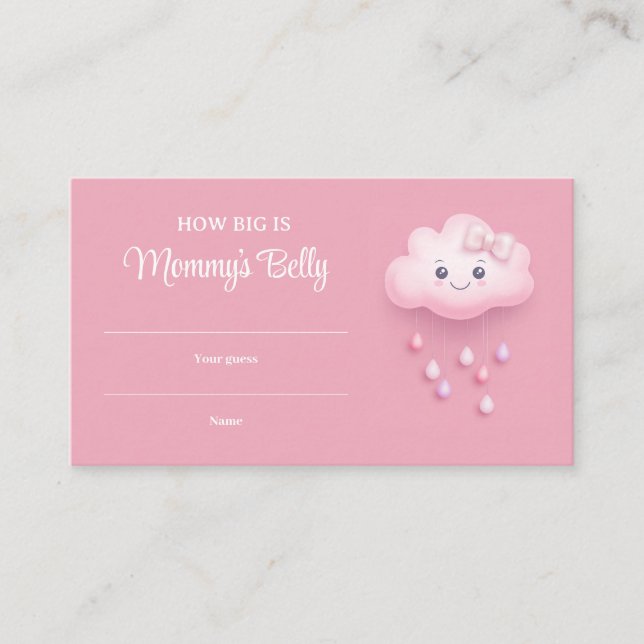 Fluffy white cloud How big is mummy's Belly Enclosure Card (Front)