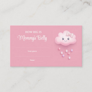 Fluffy white cloud How big is mummy's Belly Enclosure Card