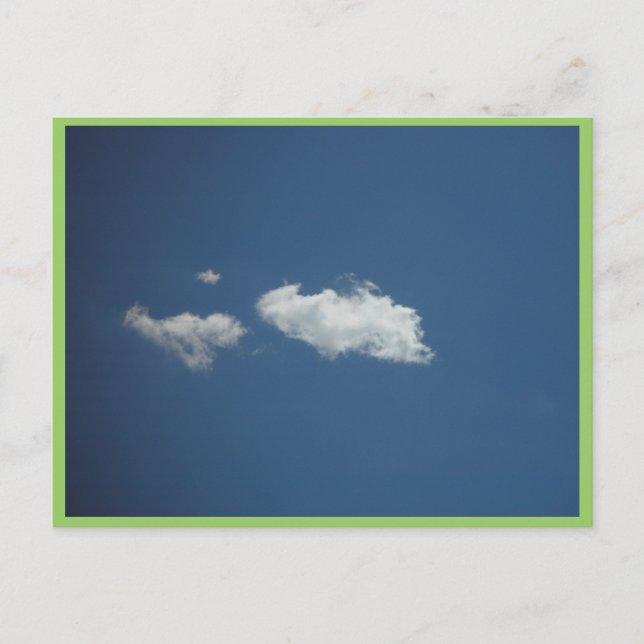 Fluffy White Cloud On Deep Blue Sky On Currambine Postcard (Front)