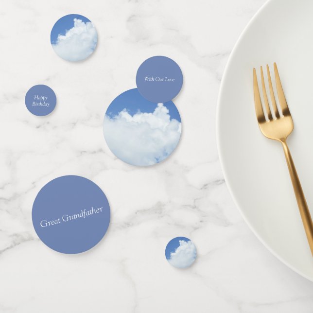 Fluffy White Clouds Confetti (Group)