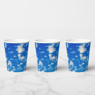 Fluffy White Clouds Paper Cups