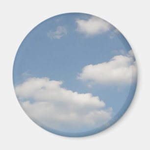 Fluffy White Cumulus Clouds Magnet