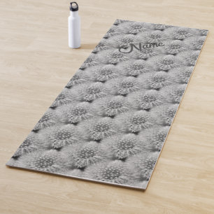 Fluffy White Dandelions Nature Personalised  Yoga Mat