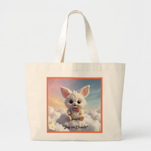 "Fluffy White Dreams" Large Tote Bag