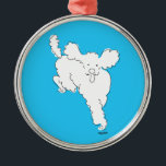 Fluffy White Poodle Metal Tree Decoration<br><div class="desc">Just adorable!</div>