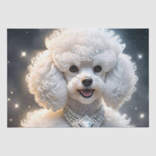 Fluffy White Poodles Wear Diamonds, Tissue Paper