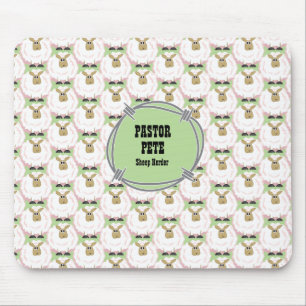 Fluffy White Sheep Mouse Mat