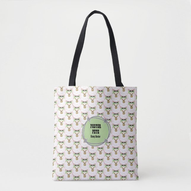 Fluffy White Sheep Tote Bag (Front)