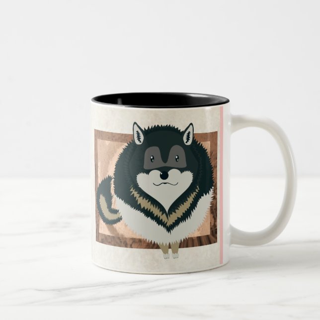 Fluffy Wolf Mug (Right)