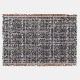Fluffy Woven Graphic Strings Grey Throw Blanket