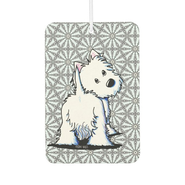 Fluffybutt Westie Car Air Freshener (Front)