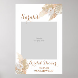 FluffyPampas Grass Bridal Shower Photo Prop Poster