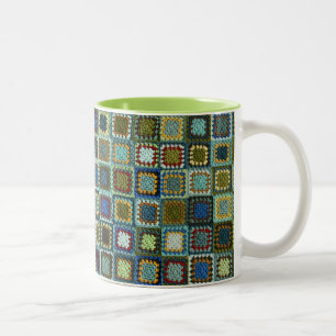 Flufy's Granny Square Blanket 11 oz Two-Tone Mug
