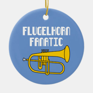 Flugelhorn Fanatic Ceramic Tree Decoration