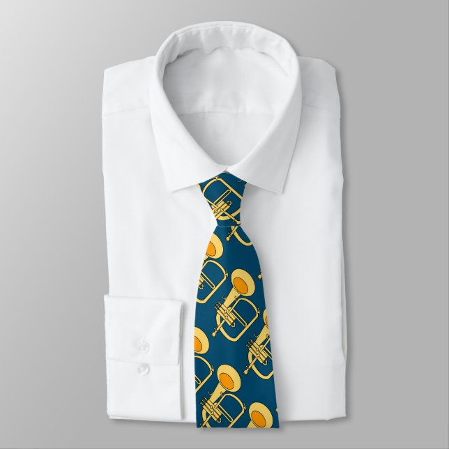Flugelhorn Musical Instrument Tie (Tied)