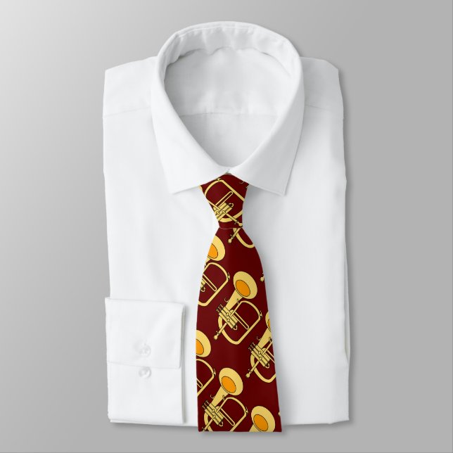 Flugelhorn Musical Instrument Tie (Tied)