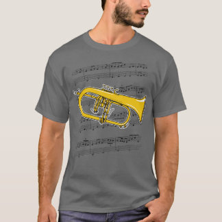 Flugelhorn Player Hornist Brass Musician Colour T-Shirt