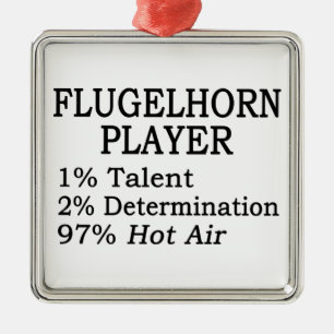 Flugelhorn Player Hot Air Metal Tree Decoration