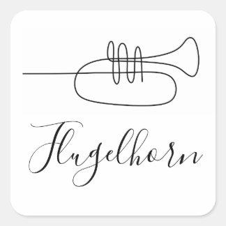 Flugelhorn/Trumpet Square Sticker