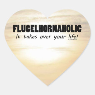 Flugelhornaholic Life Heart Sticker